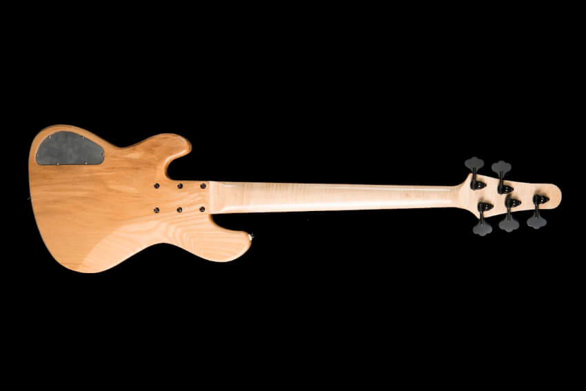 Shiono, custom handmade electric bass | Shank Instruments Milan shiono-electric-bass-poplar-burl